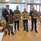 Les "sortants" Stéphane Rudaz, Yves Saudan, Bernard Constantin et Aldo Bétrisey, ont été remerciés par les membres